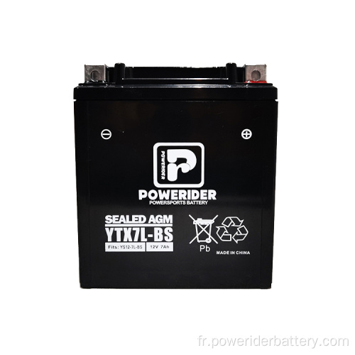 12V 6AH YTX7L-BS MF Batterie de démarreur de moto de plomb MF